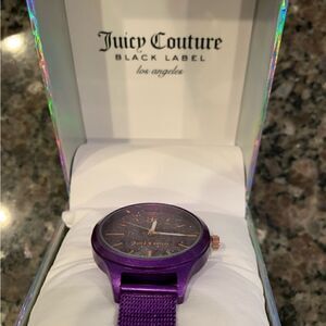 Juicy Couture Los Angeles Black Label Purple Watch NWOT